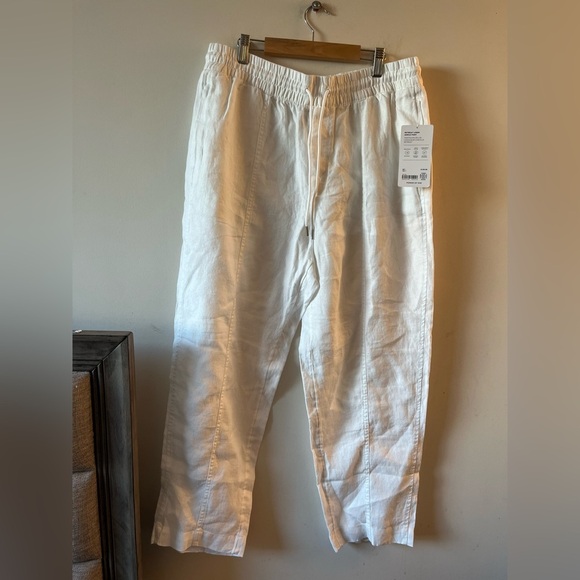 NWT ATHLETA Retreat Linen Ankle Pant - Large - Picture 3 of 9